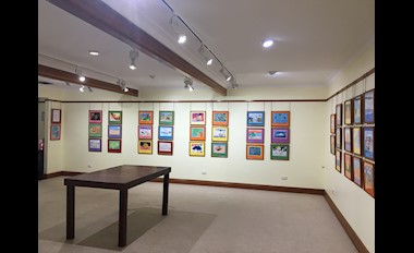 Artworks on display awaiting announcement of primary school winners